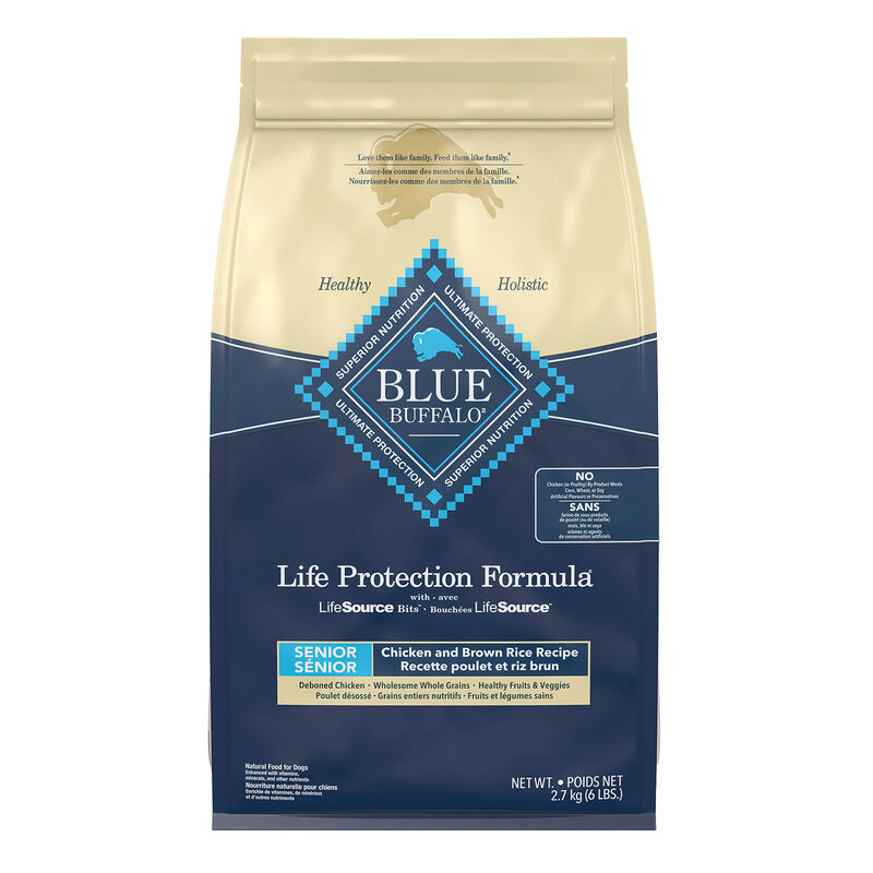 Blue Buffalo, Senior - Life Protection - Chicken & Brown Rice - Dry Dog Food image number null